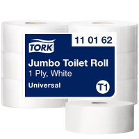 Toiletpapir Jumbo T1 hvid Advanced 1-lag - 6rl - 11 01 62