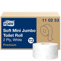 Toiletpapir Tork Jumbo Mini hvid T2 2-lags - 11 02 53