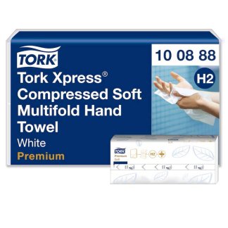 Tork Xpress&reg; Soft H2 Multifold H&aring;ndkl&aelig;deark 2-lags &ndash; 10 08 88
