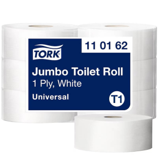 Toiletpapir Jumbo T1 hvid Advanced 1-lag - 6rl - 11 01 62