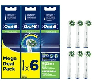 Oral-B CrossAction 6-pack - Hvid