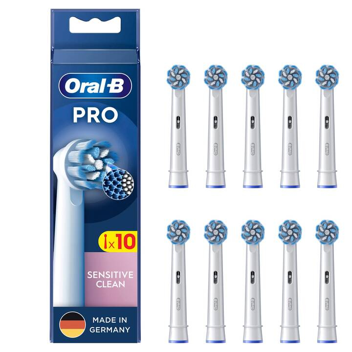 Oral-B Pro Sensitive Clean tandbørstehoved - hvid - 10-pack