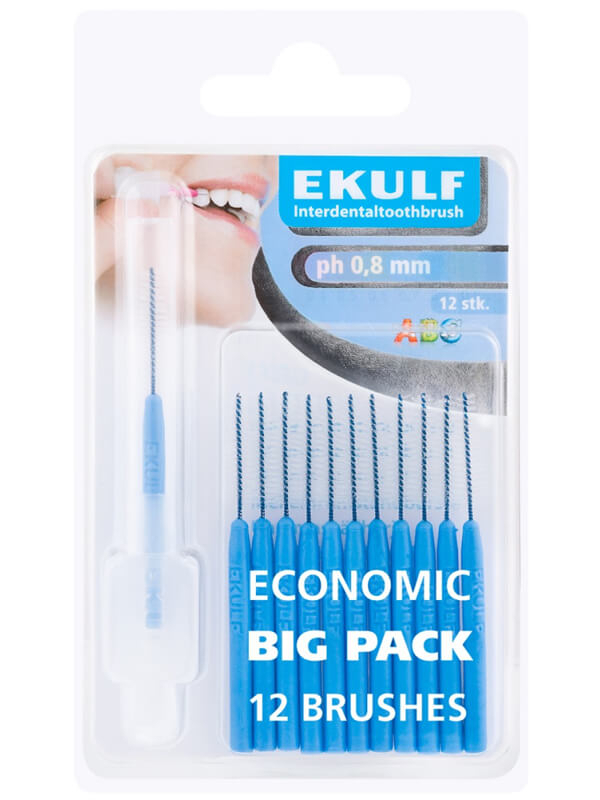 EKULF pH mellemrumsbørste 0,8 mm - Blå