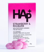 HAp+ Sugetabletter - Jordb&aelig;r & Rabarber 18 stk