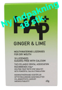 HAp+ Sugetabletter - Ingefær & Lime 18 stk