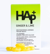 HAp+ Sugetabletter - Ingef&aelig;r & Lime 18 stk