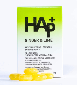 HAp+ Sugetabletter - Ingef&aelig;r & Lime 18 stk