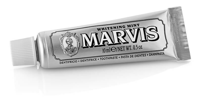 Marvis Tandpasta - Whitening Mint - 10 ml. (Rejsestørrelse)