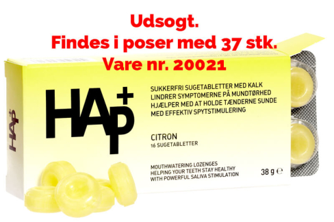HAp+ sugetabletter citron, 16 stk.