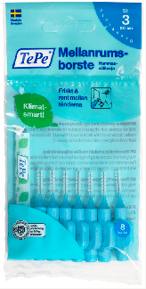 Tepe Mellemrumsbørste Original 0,6 mm blå 8 stk.