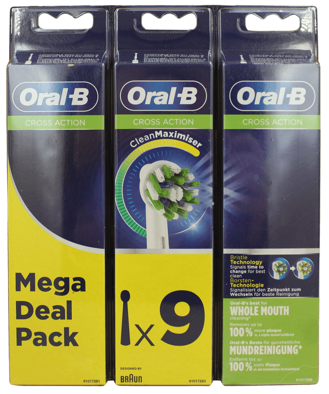 Oral-B CrossAction 9-pack - Hvid