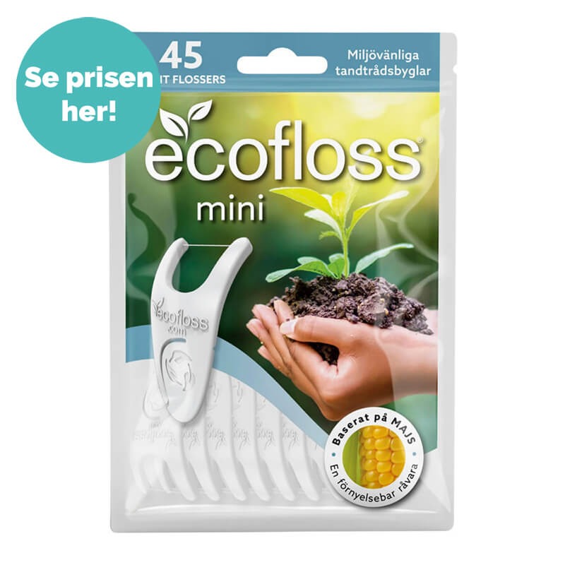 ecofloss mini tandtråd på holder